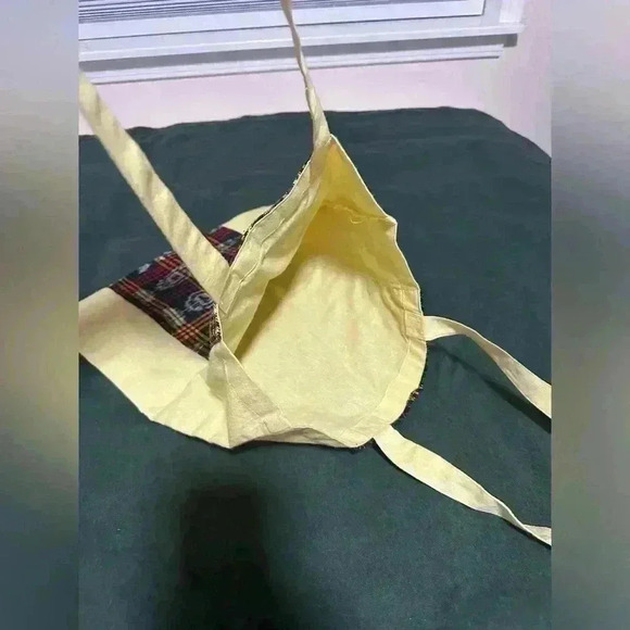 Lightweight yellow Handmade Tote bag Guatemalan fabric book bag or purse Travel - Picture 5 of 5